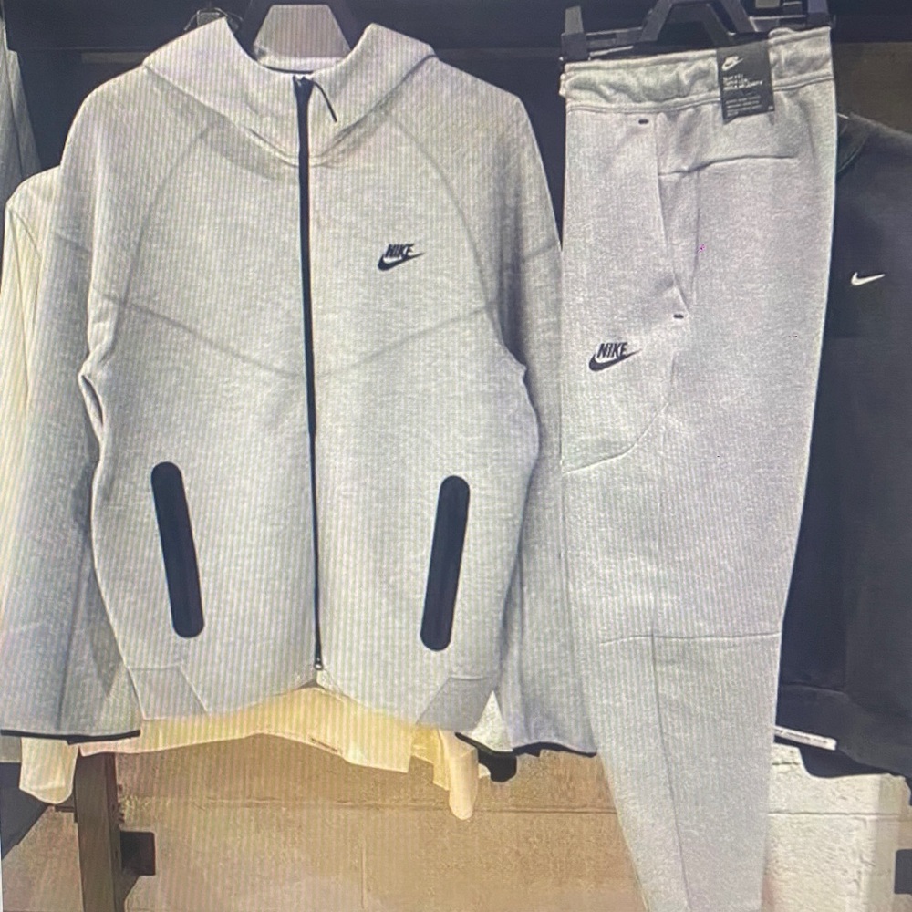 Nike Heather Gray Tracksuit with Black Details